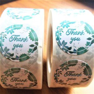 Thank You Stickers 500 Labels Appreciation Packages Sales Small Business Ship